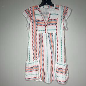 Grace+Karma Mini Boho Mini Dress Pockets Women's XL Embroidered Beachy Coastal